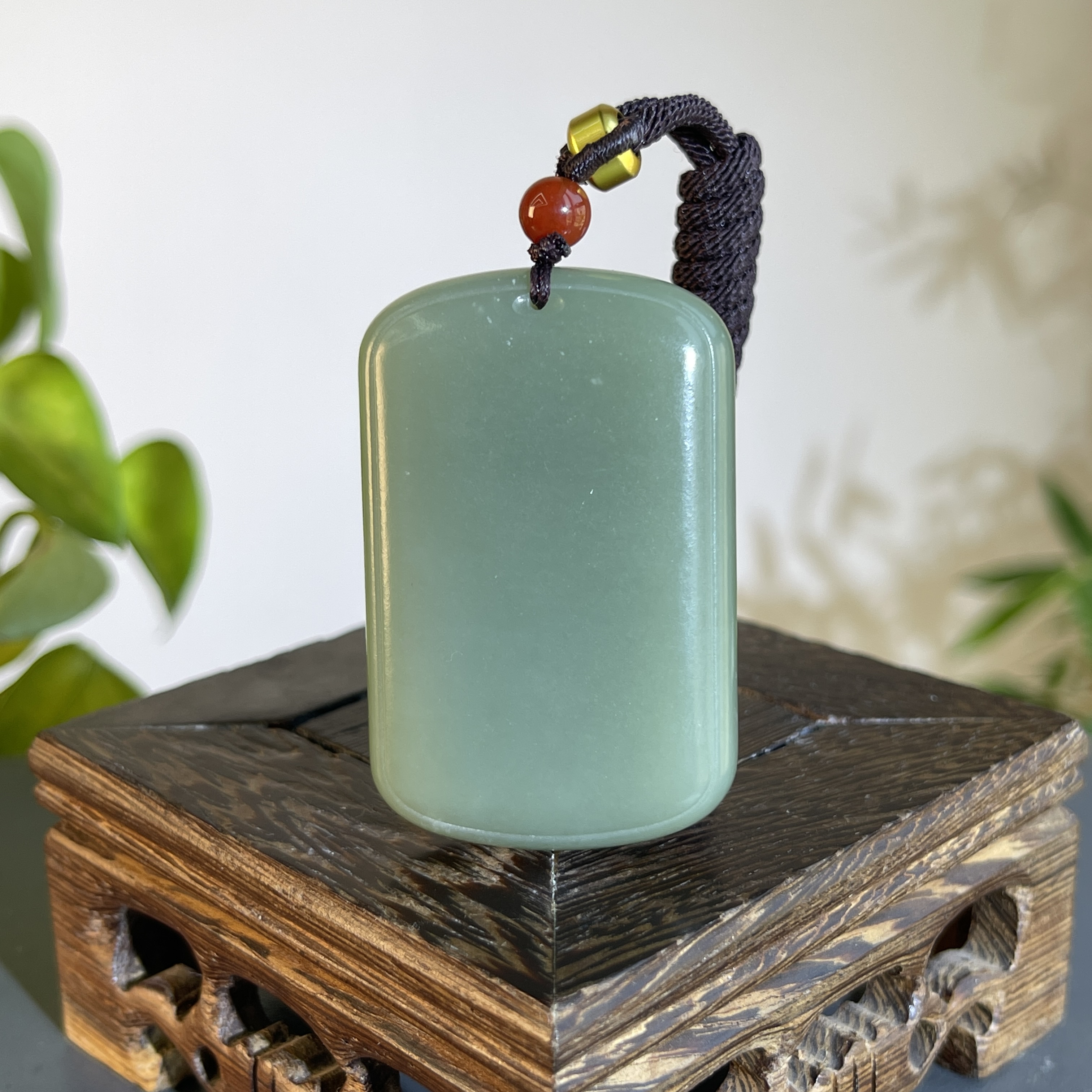 JXW14-56 和田玉-无事牌