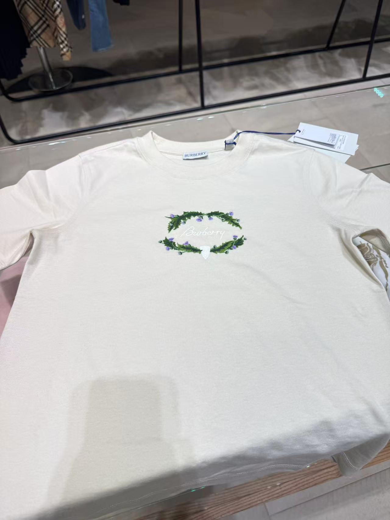 未使用 BURBERRY/博柏利 女士棉质圆领短袖夏季T恤