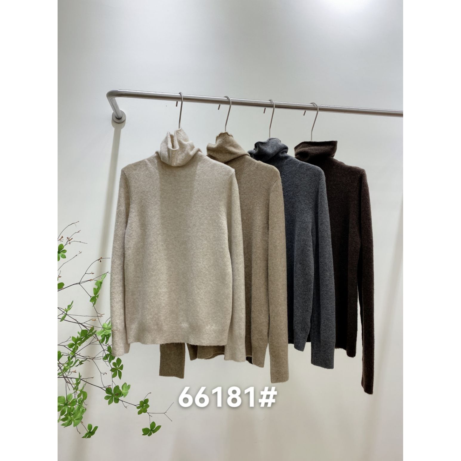 KIKI严选：66181-C+家欧货南油秋冬原生出高领百搭针织衫毛衣