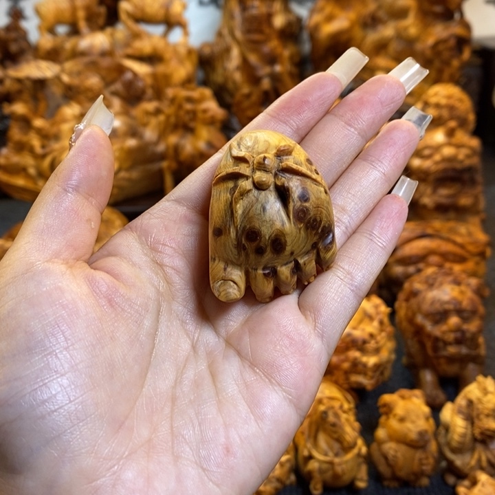 柏木知足常乐脚丫子手把件