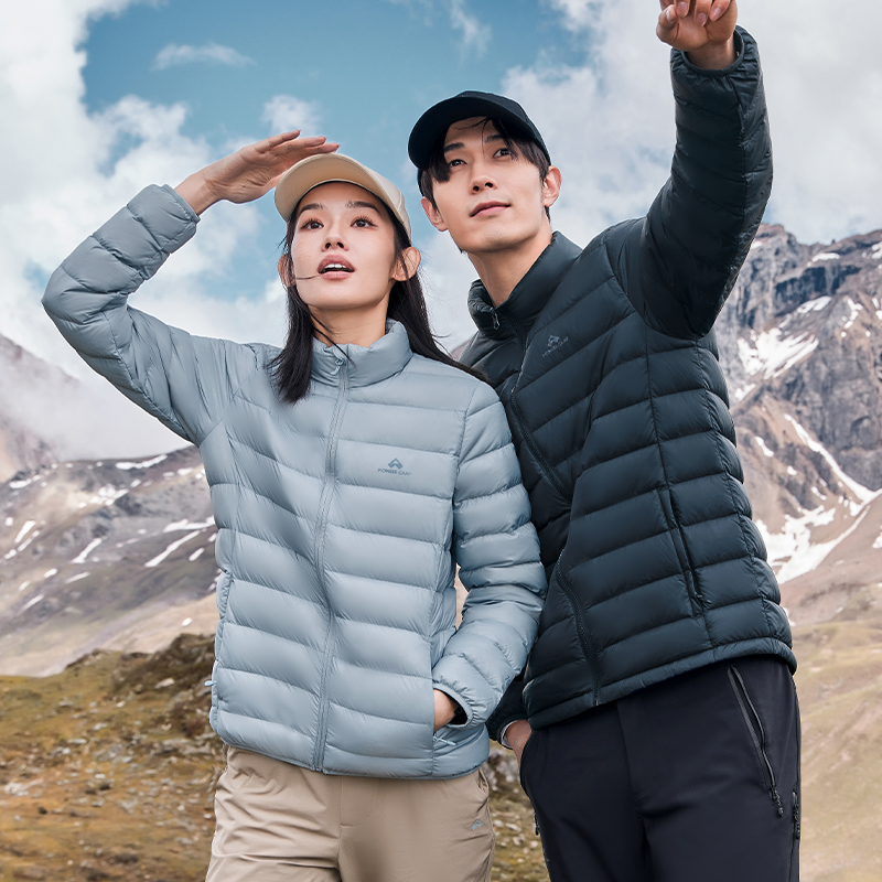 拓路者轻薄立领羽绒服秋冬鸭绒保暖可拆卸冲锋衣羽绒内胆男女款