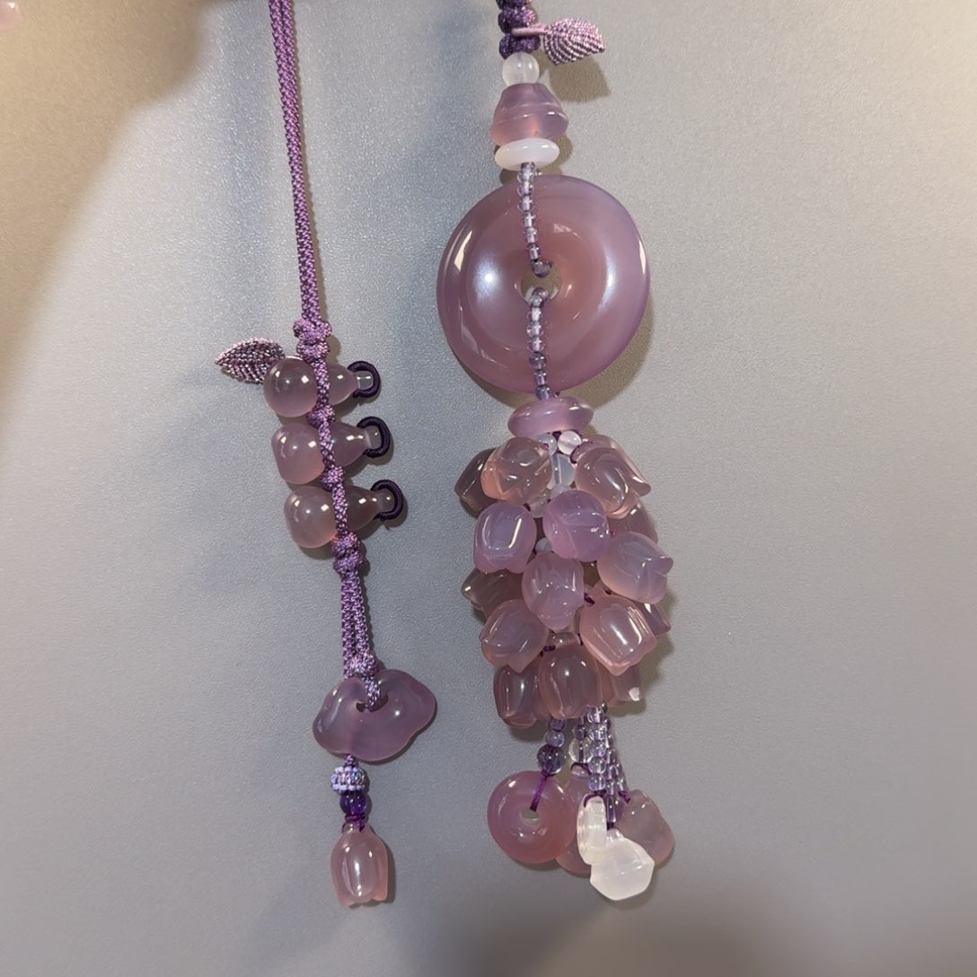 A***࿐玛瑙/玉髓汽车挂件钥匙挂件未镶嵌