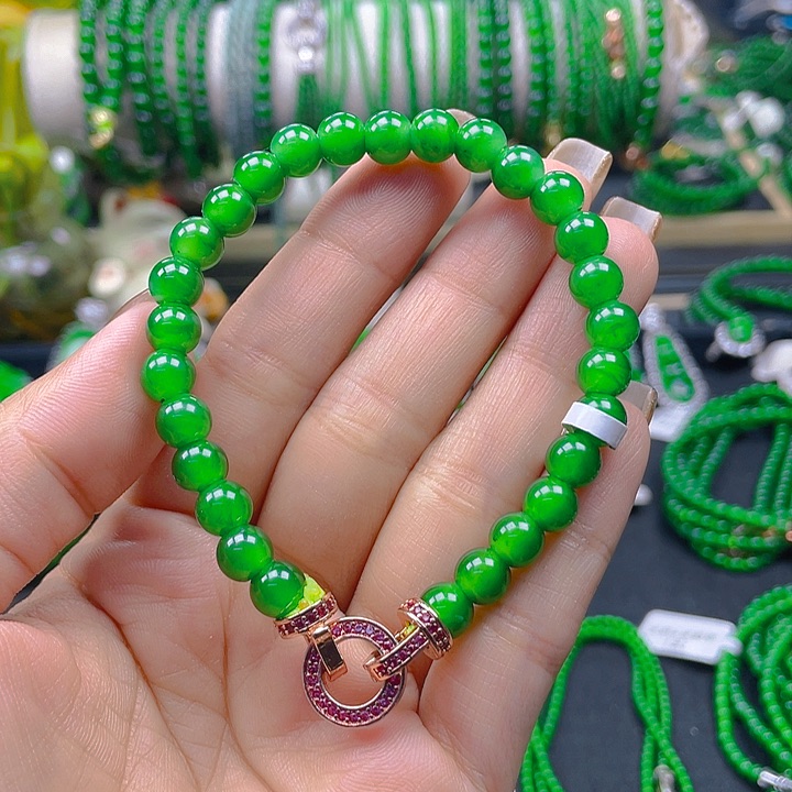 未镶嵌手链翡翠翡翠正阳绿7