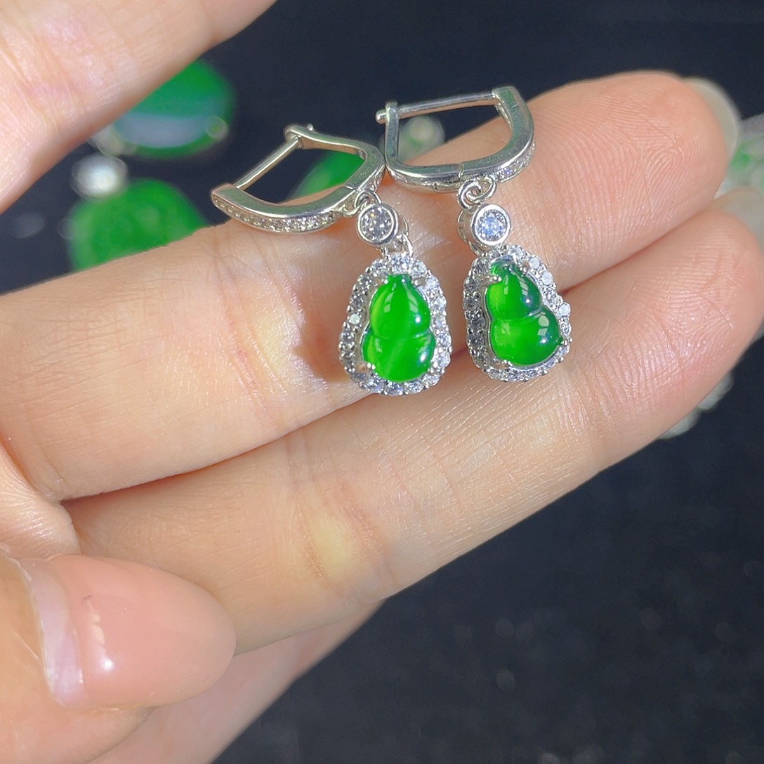 翡翠吊坠(不含链)银S925镶嵌