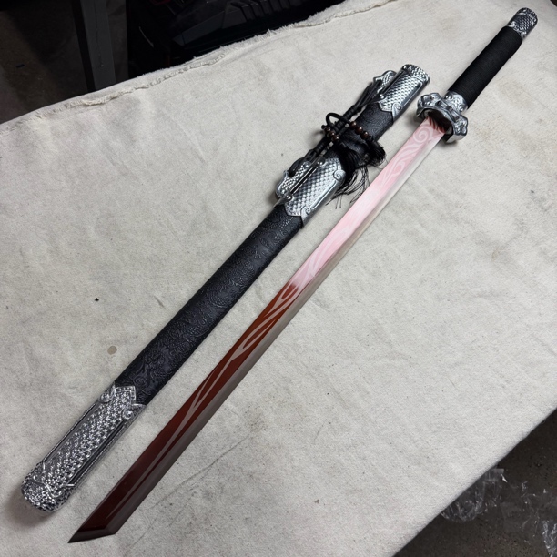 3308 龙泉昊天宝剑高锰钢一体锻打唐横刀未开刃