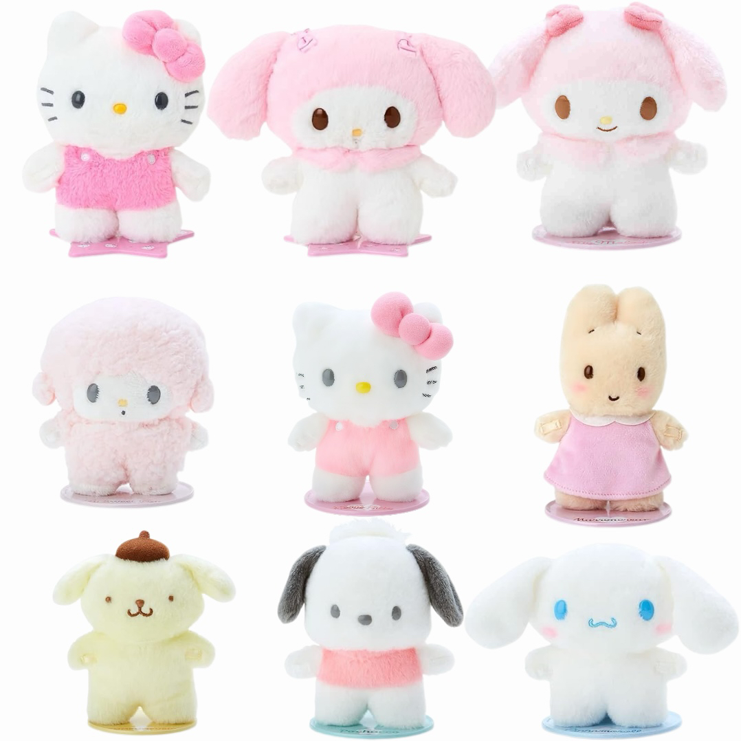 【日版正品】Sanrio三丽鸥Hello Kitty美乐蒂磁吸站立毛绒公仔