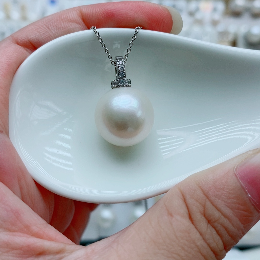 吊坠(赠链)银S925镶嵌淡水珍珠14.4mm