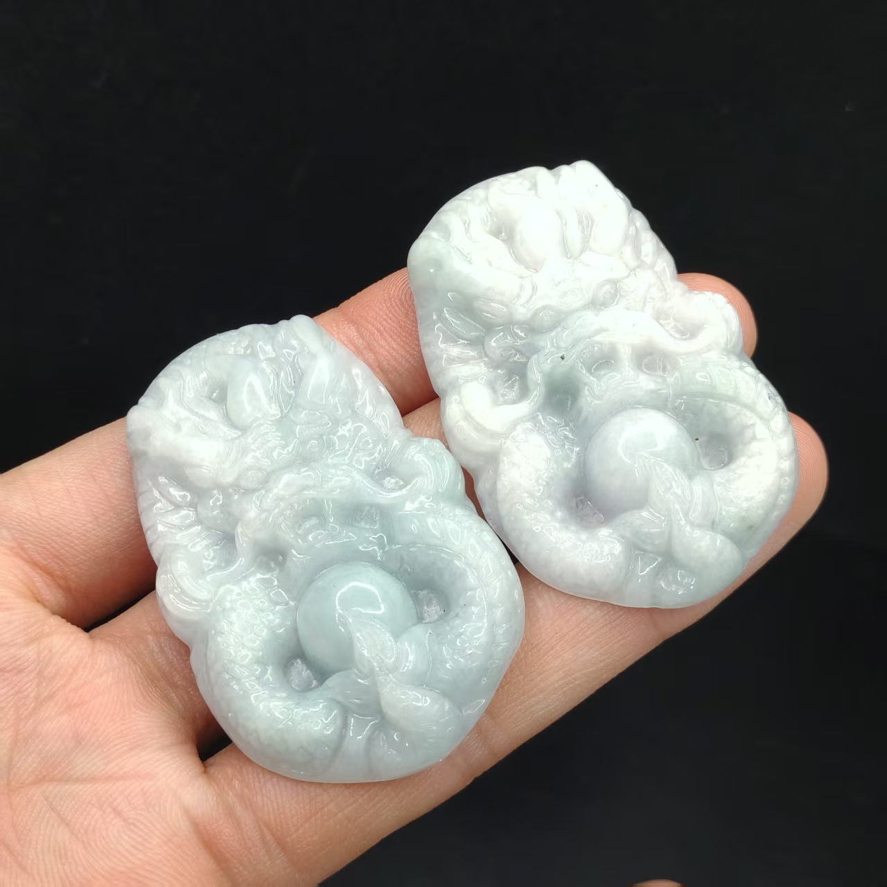 【龙龙严选】翡翠龙牌吊坠赠绳GS【多样性发其一】约47-32-7mm