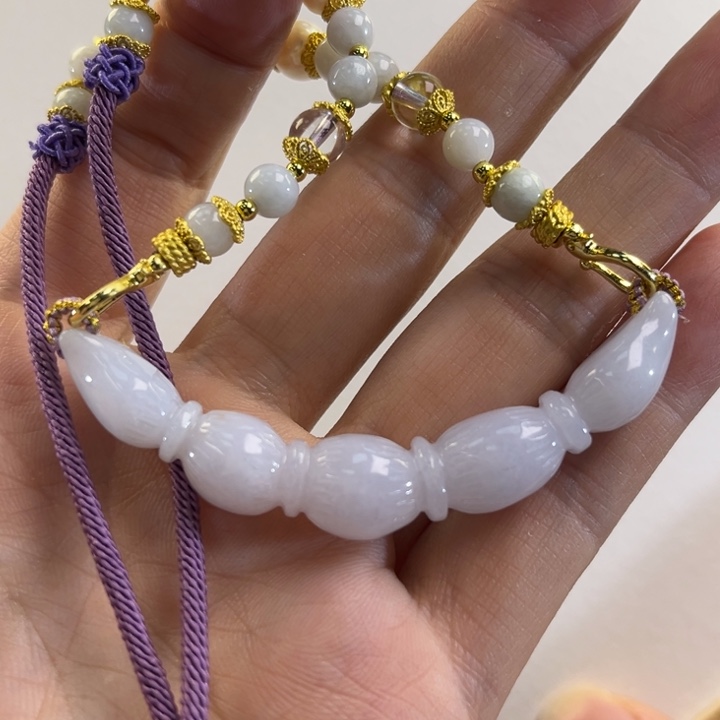 翡翠吊坠(赠链)未镶嵌代编织