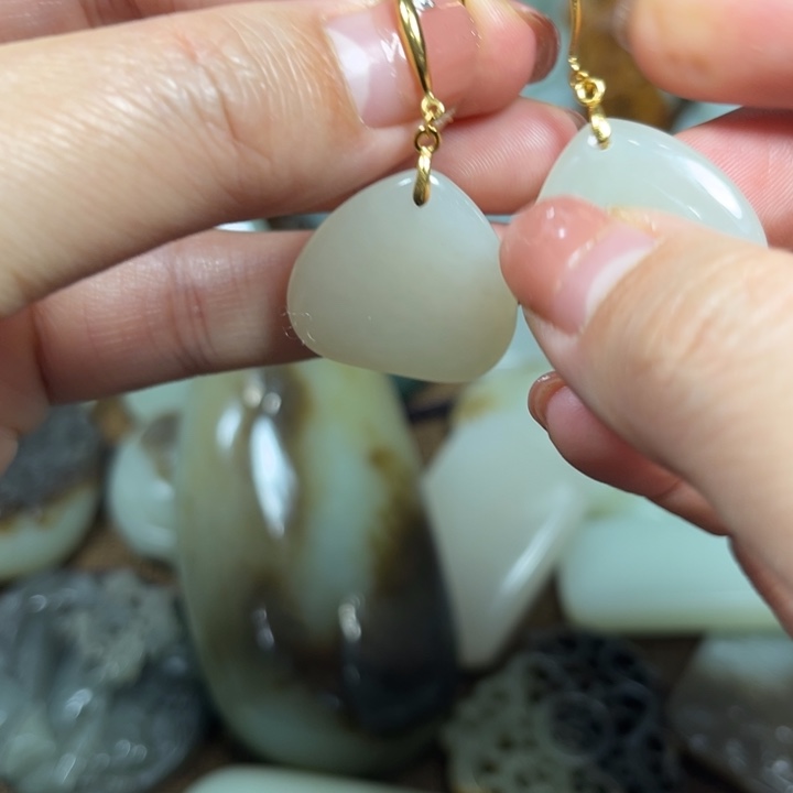 和田玉银S925镶嵌颈饰