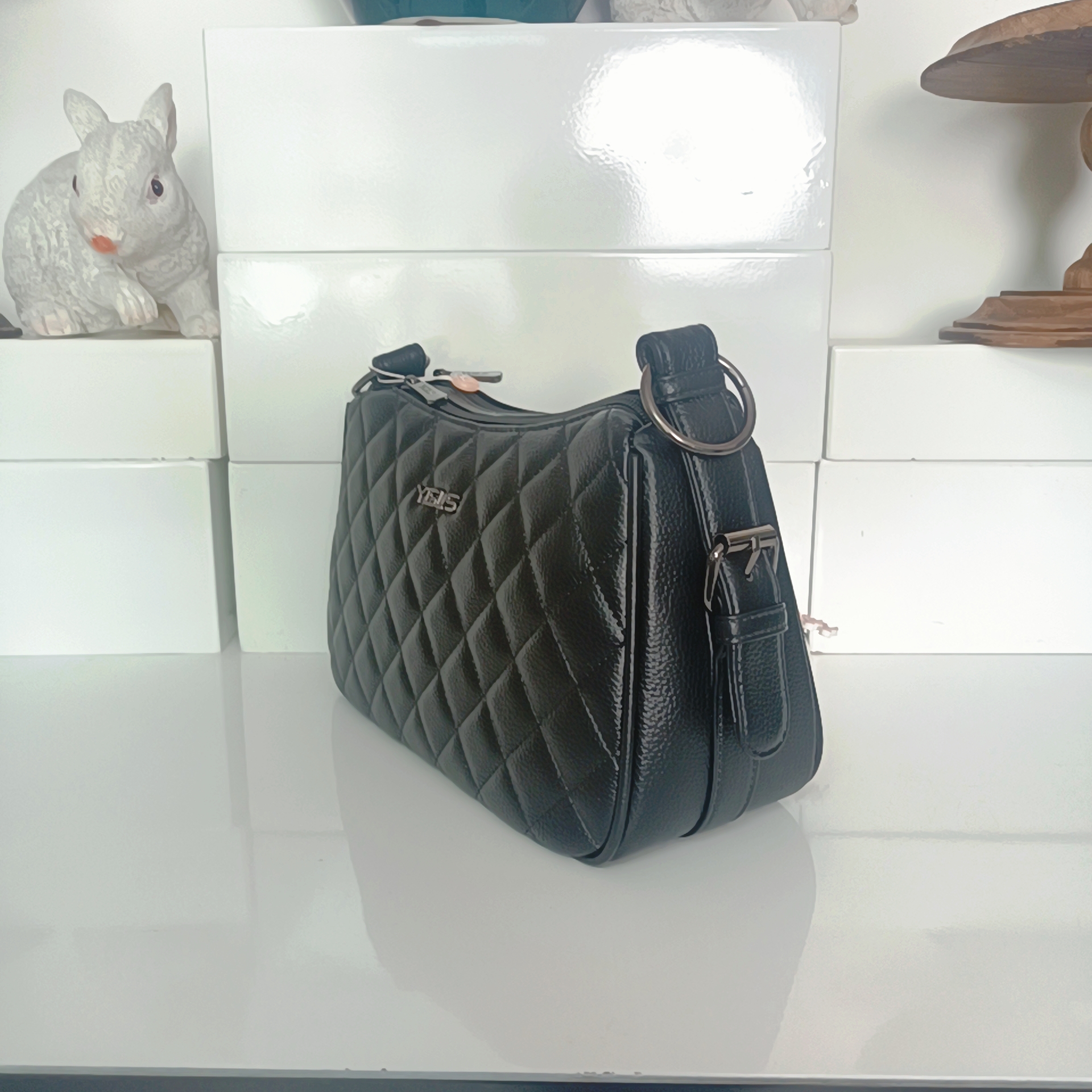 女包时尚黑色女士斜挎百搭经典单肩流浪包菱格中号斜跨肩包休闲包