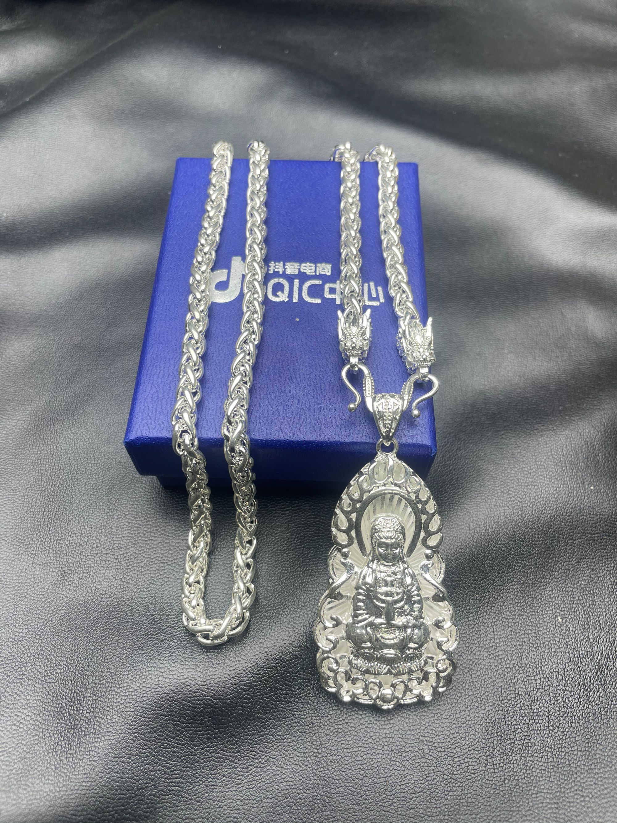 坠链均足银 龙骨项链配观音11