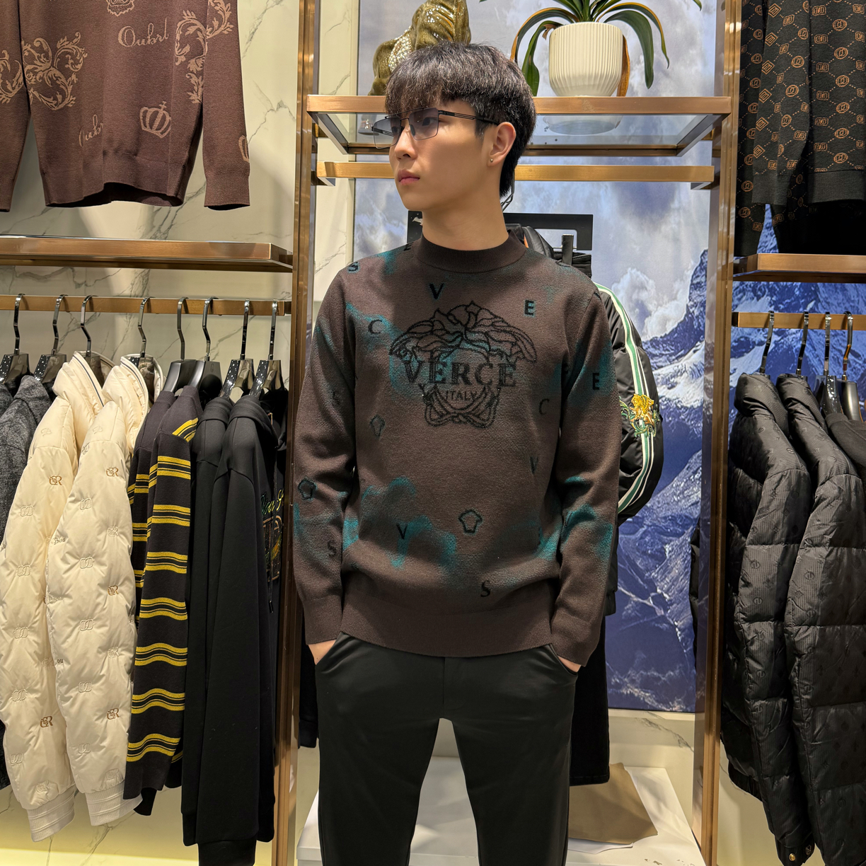 2025九狼谷89262男士冬季天鹅绒时尚欧货毛衫