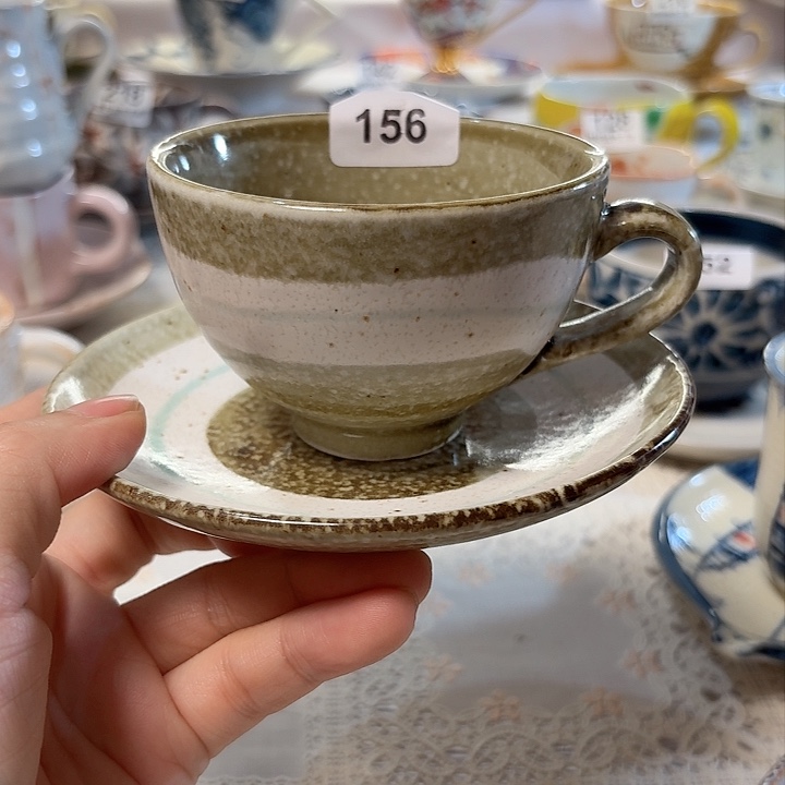 瓷片一套漂亮的咖啡杯