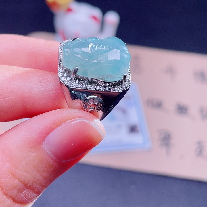 翡翠银S925镶嵌吊坠(不含链)
