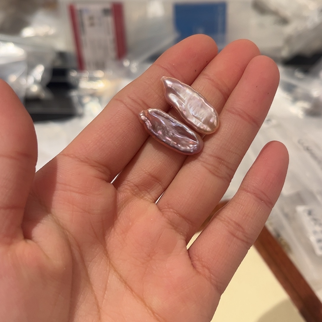 淡水珍珠耳饰银S925镶嵌