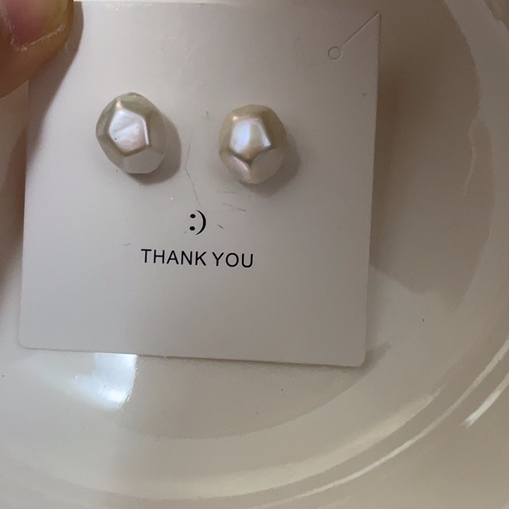 耳饰银S925镶嵌淡水珍珠