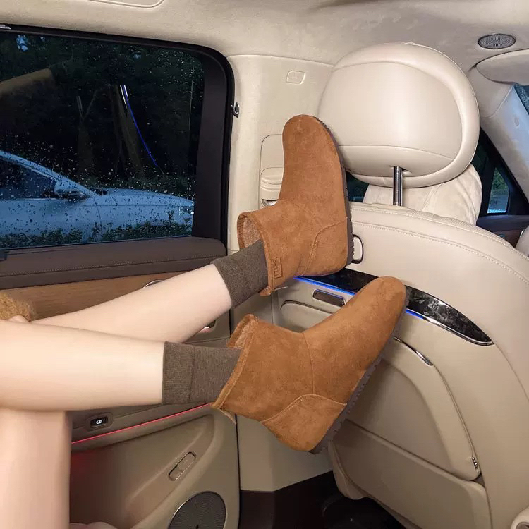 E379/3312内增高勃肯鞋女2025新款加绒加厚保暖棉鞋短靴