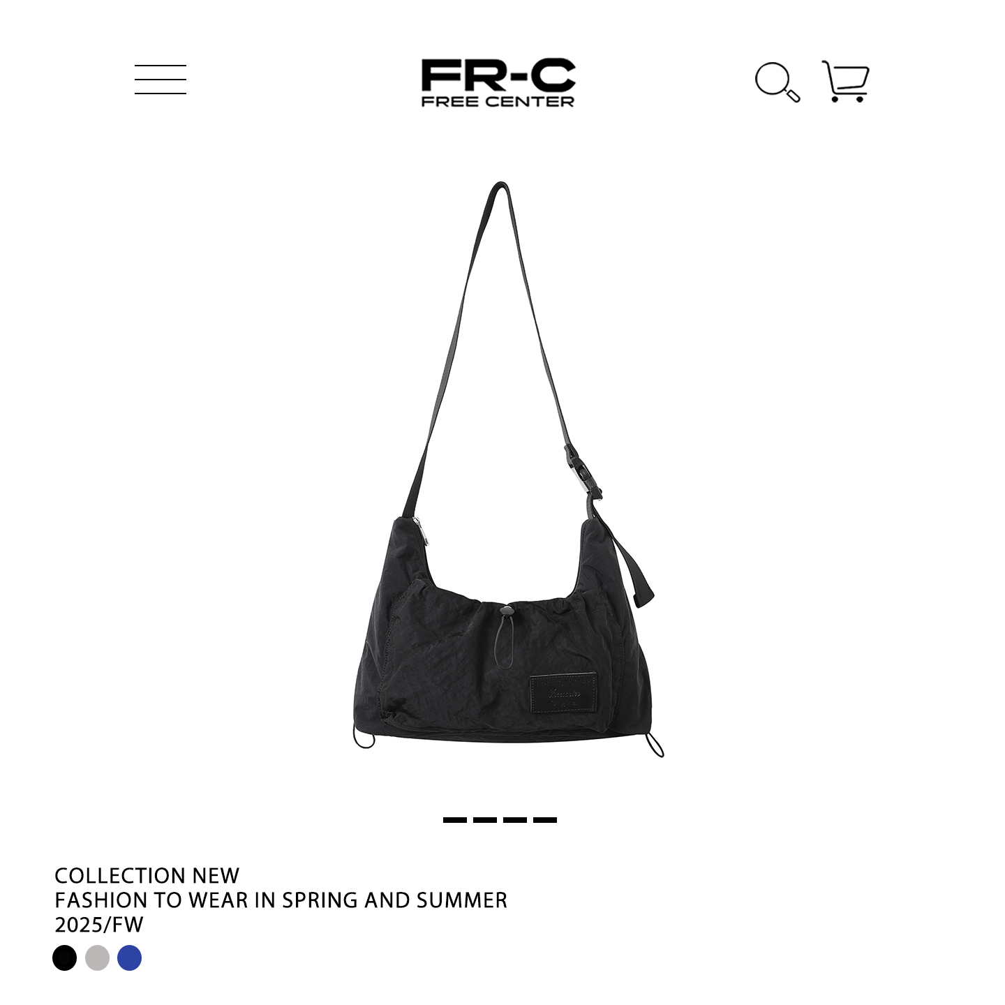 FREE CENTER大容量户外通勤百搭单肩包男女可调节拉链斜挎包背包