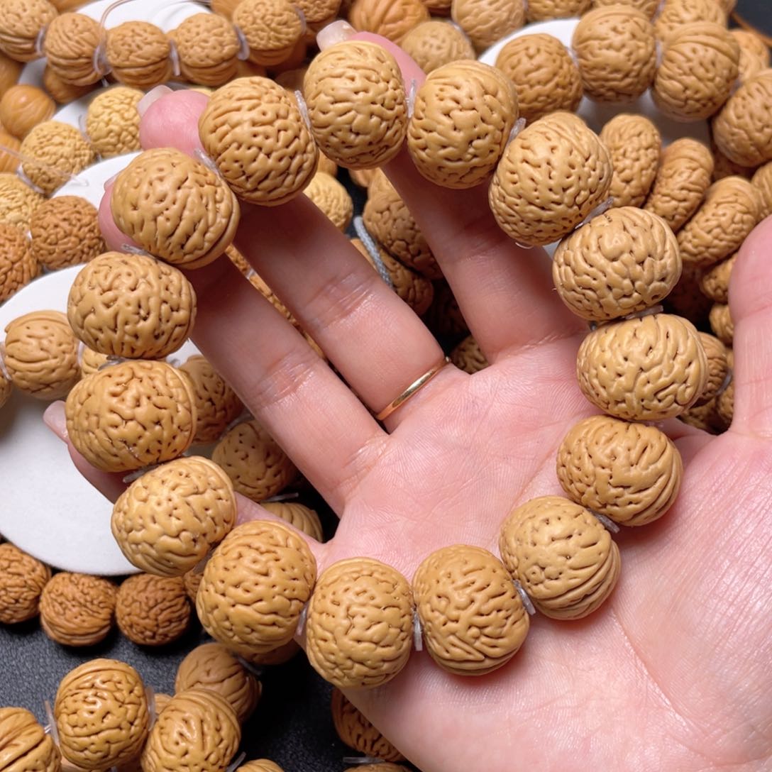 桃核手串嘿**嘿磨盘宽脐