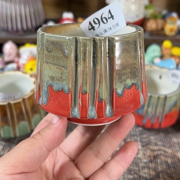 口6 手工花盆满30包邮