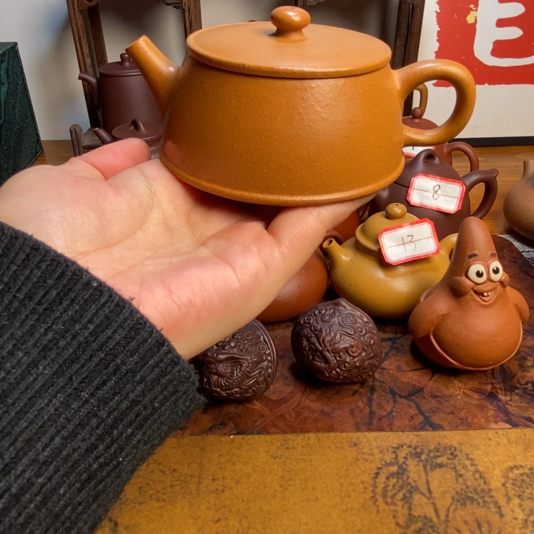 壞*?段泥云柱 半手工 紫砂壶