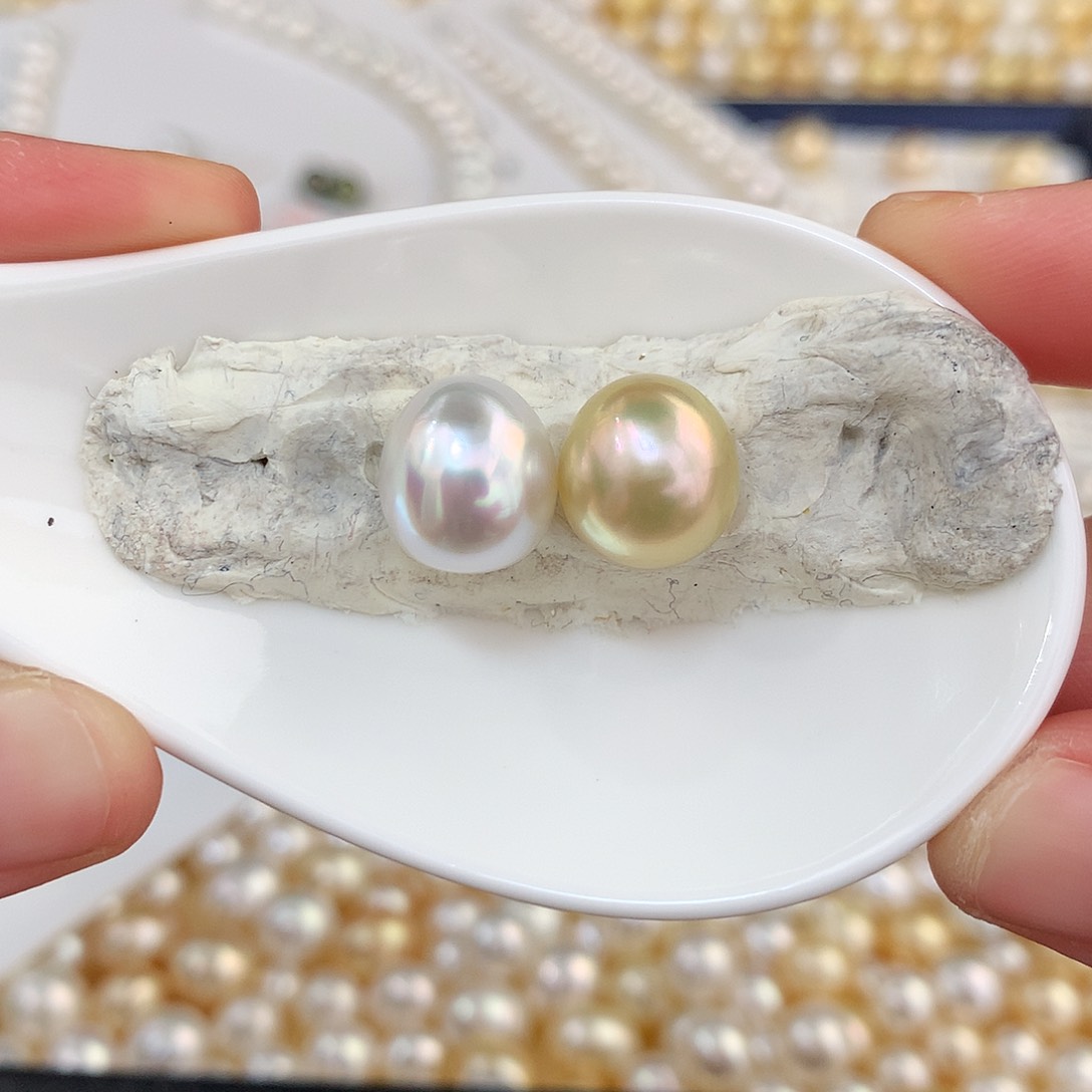 未镶嵌白金10.9-11mm海水珍珠