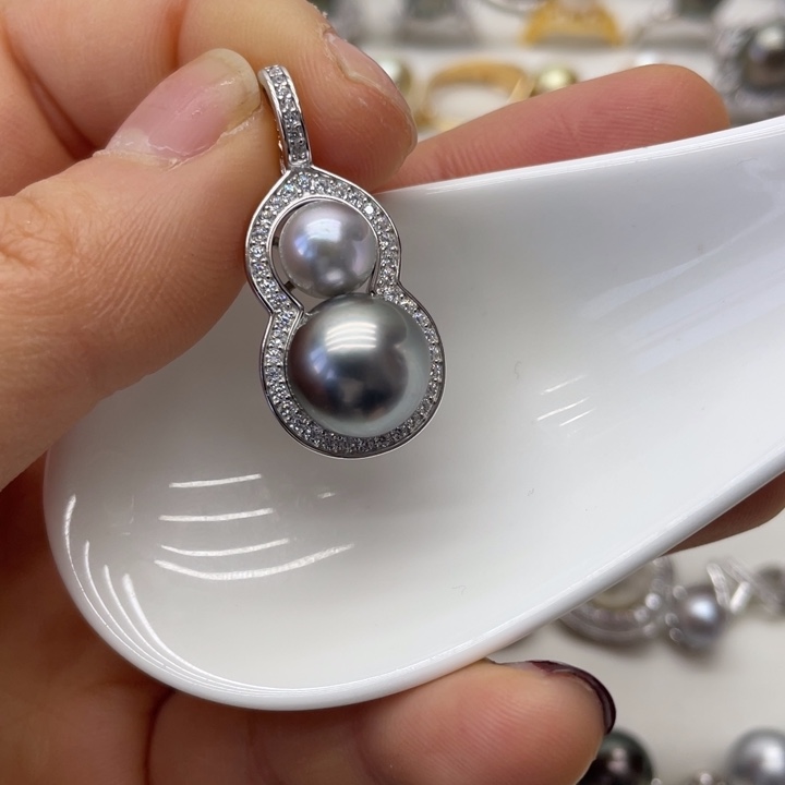 海水珍珠吊坠(不含链)银S925镶嵌
