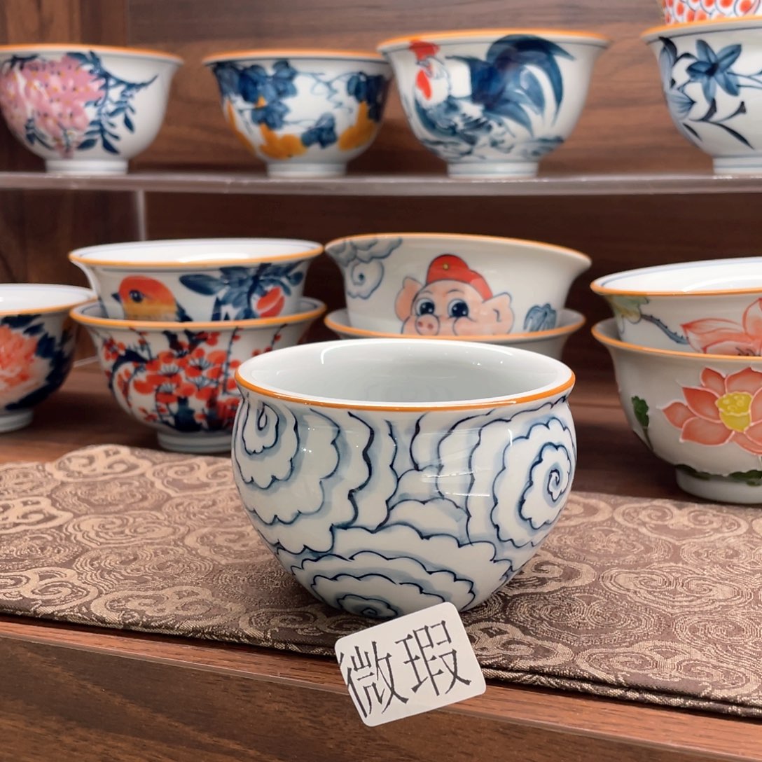 釉下彩纯手绘微瑕