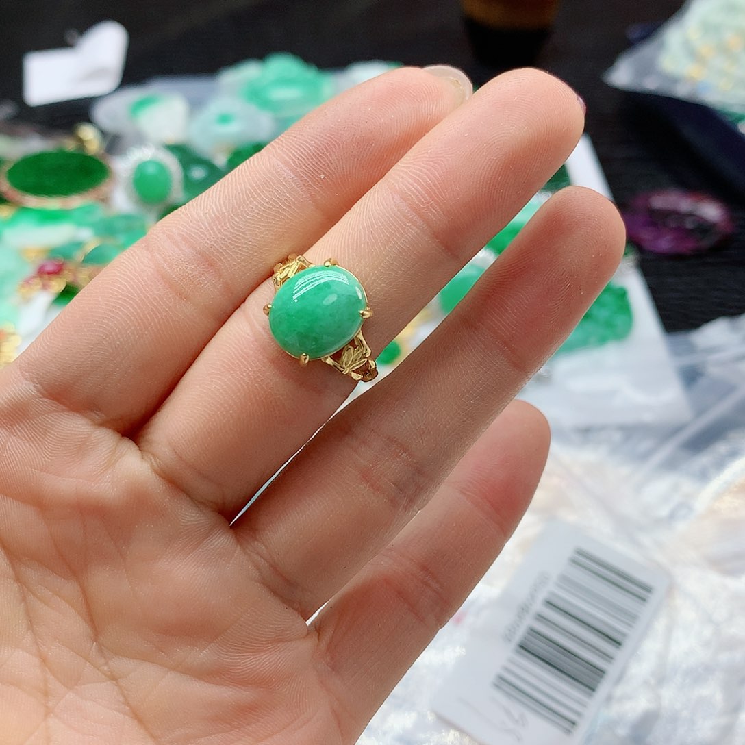 【闪购商品】翡翠戒指银S925镶嵌，