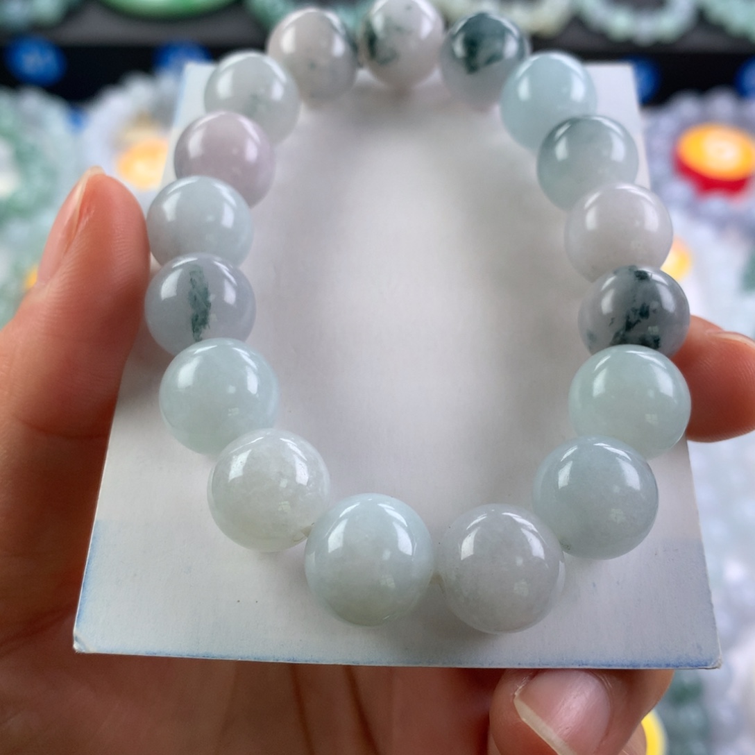 翡翠未镶嵌手链卡12.3