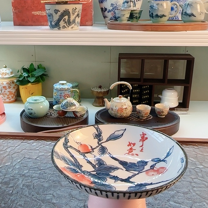 青花瓷器茶具套装 旅行茶具茶叶罐 玻璃杯公道杯等