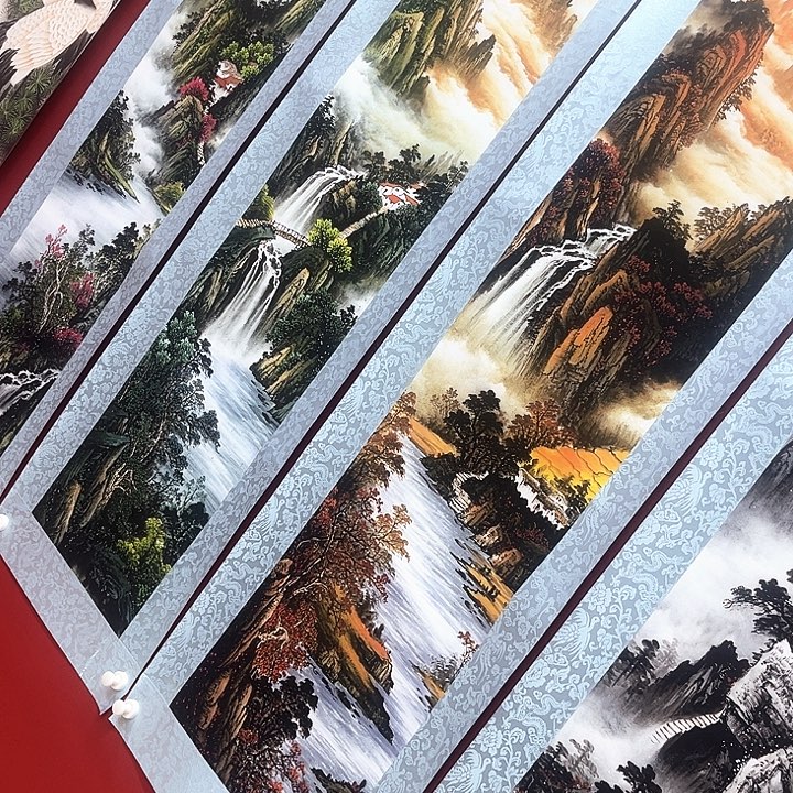 小美精选链接链接山水四条屏