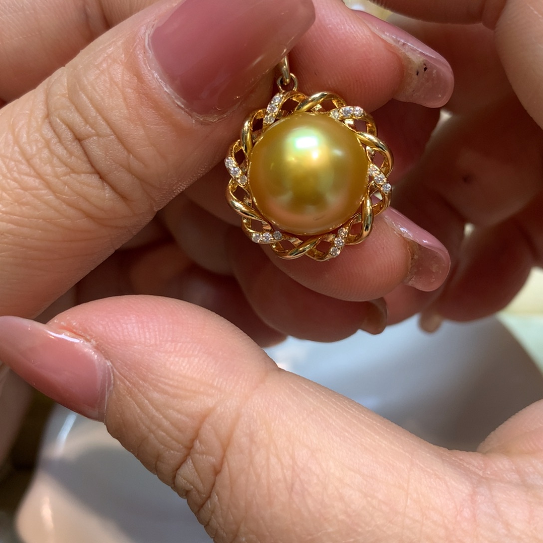 海水珍珠颈饰银S925镶嵌