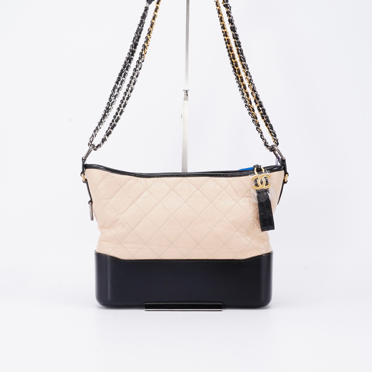 95新 Chanel/香奈儿  【小清专属一口价】流浪包中号奶茶拼黑色/