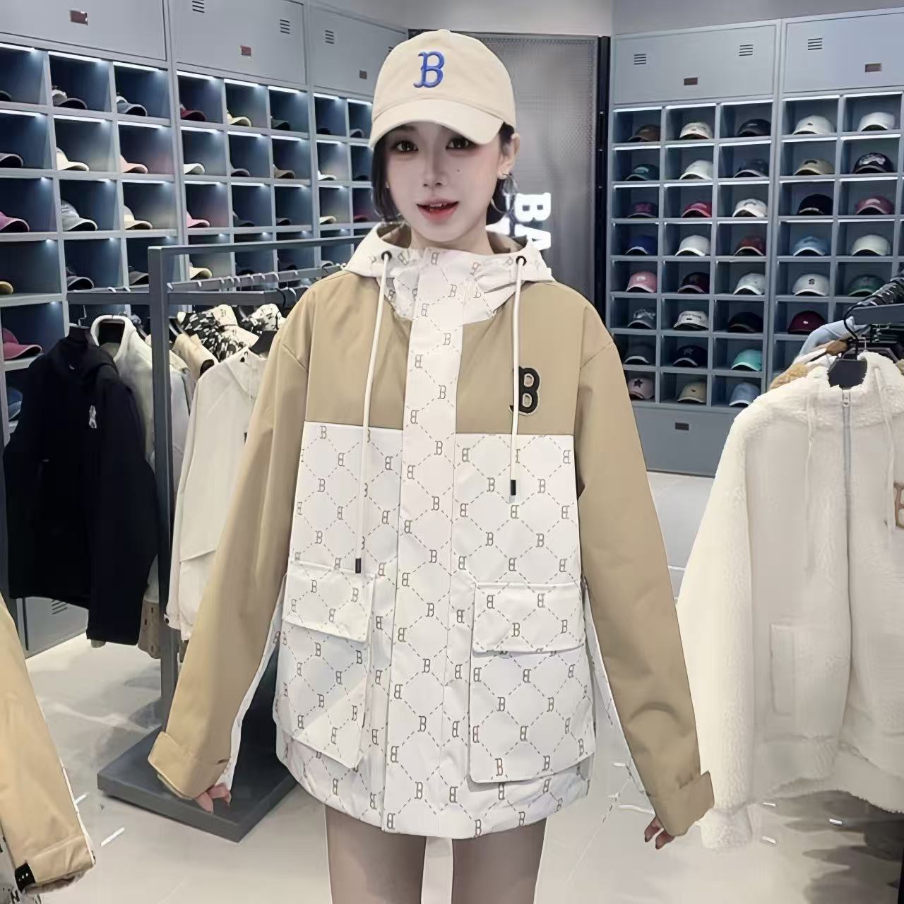 【棉服】联名款满印棉服男女同款时尚休闲百搭小外套 208