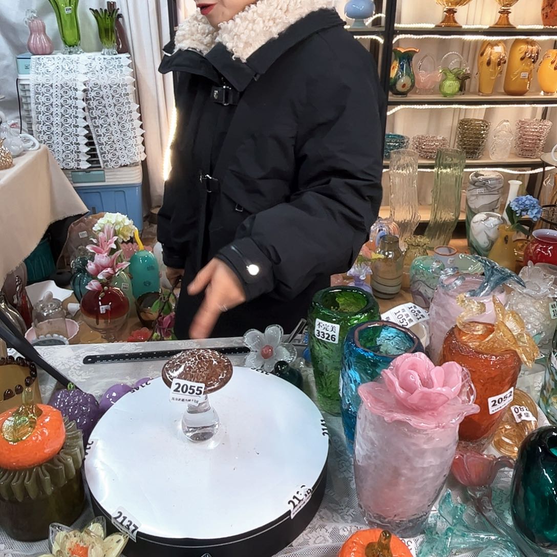 蘑菇家悦美居琉璃摆件
