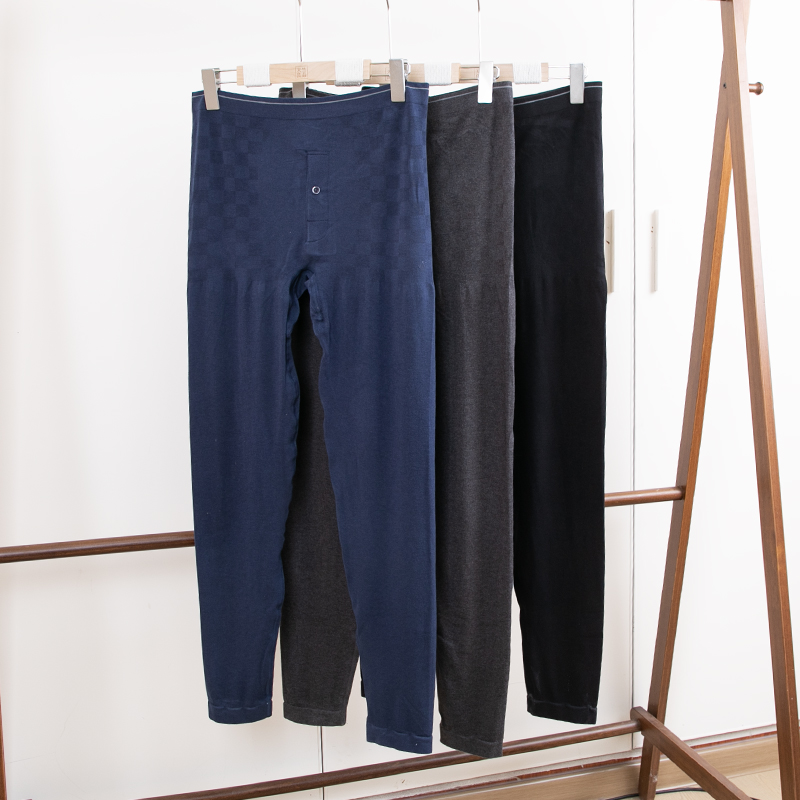 天竺良品莫代尔保暖裤男士修身打底裤高腰秋裤外贸 JH9317