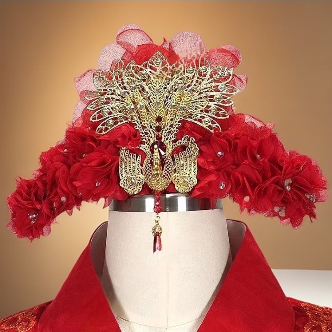 富贵花凤冠新娘帽子服装皇冠霞帔豫剧黄梅戏孔雀东南飞结婚头饰