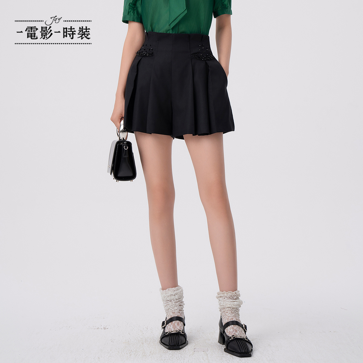 【芊芊专属】一电影一时装重工钉珠短裙裤百搭FFAK116314