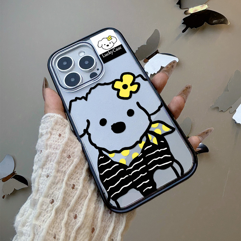【AI键全包】条纹小狗适用苹果16promax手机壳iphone15/17