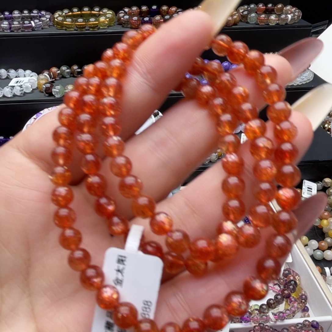 日光石手链未镶嵌天然手链