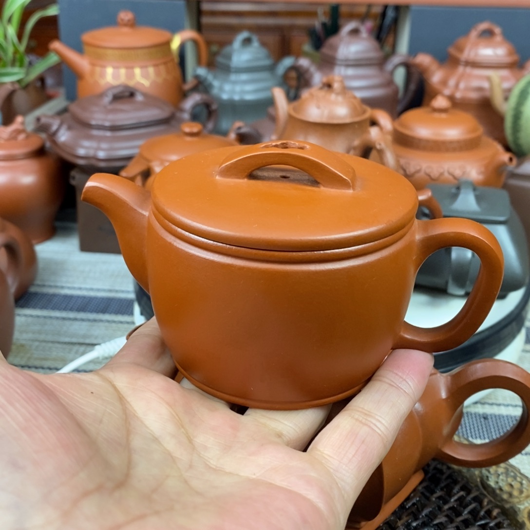 紫砂茶壶汉瓦120-200Cc原矿赵庄朱泥