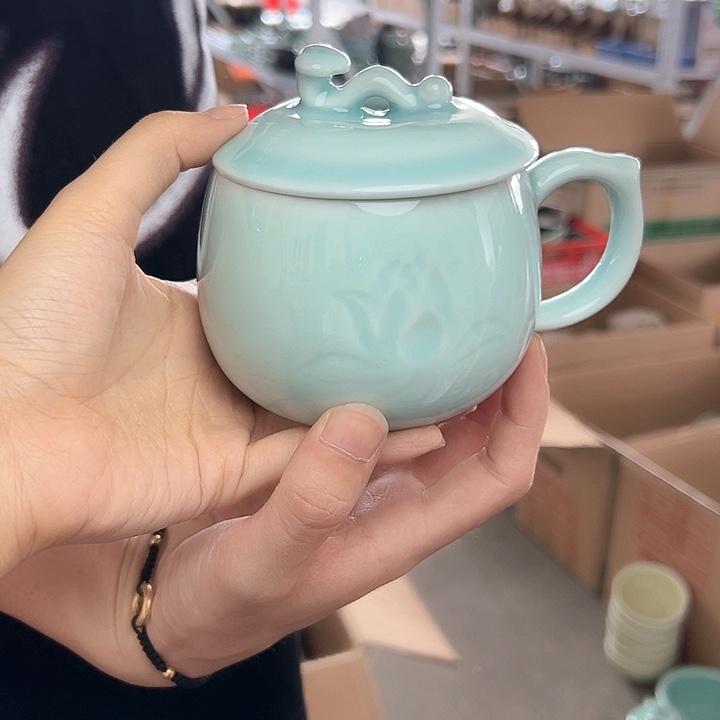龙泉云间青瓷小米茶器