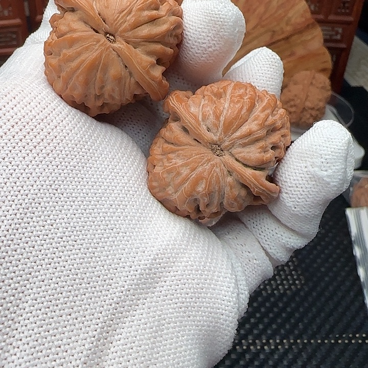 吊坠文玩核桃全品莲花38