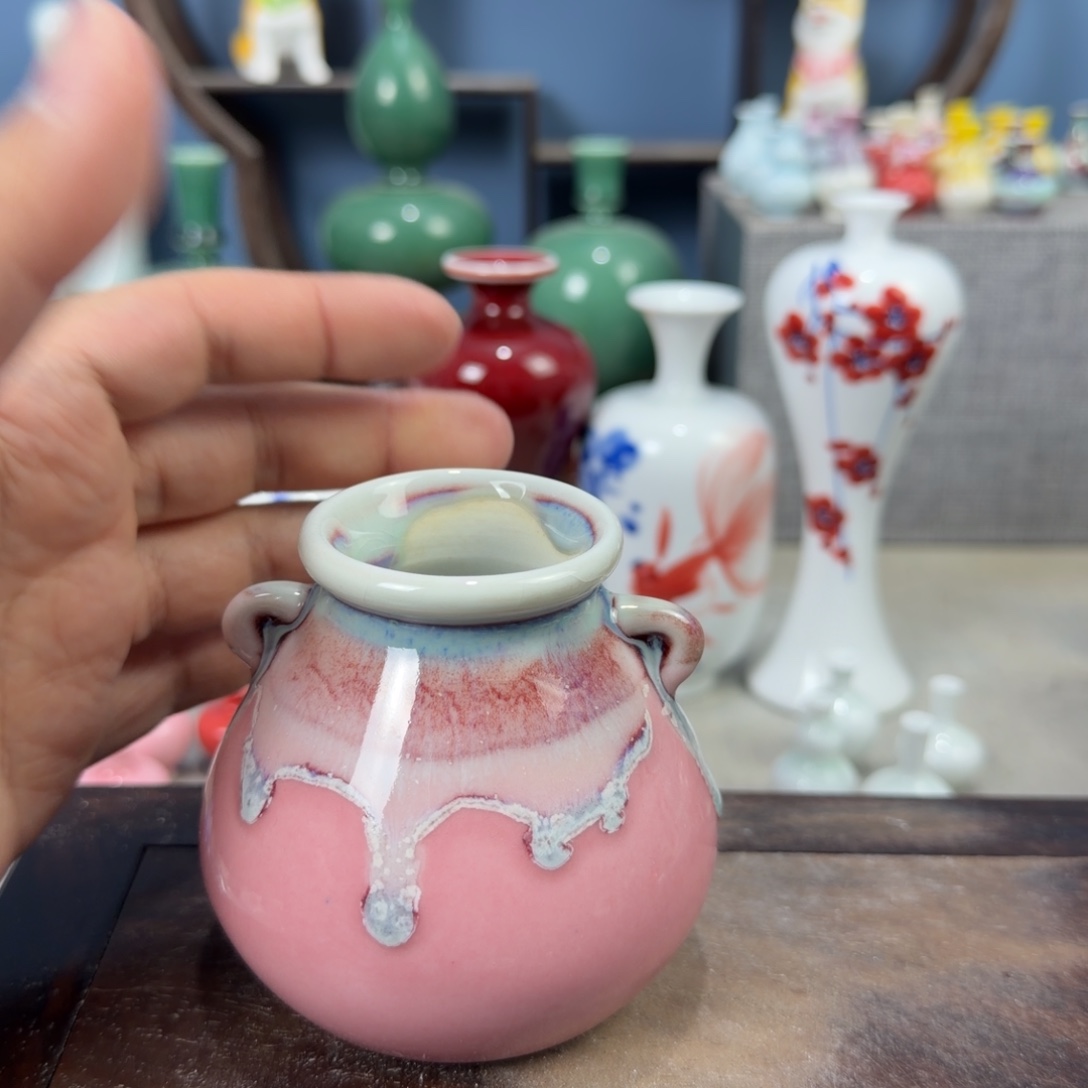 陶瓷手工小花器摆件