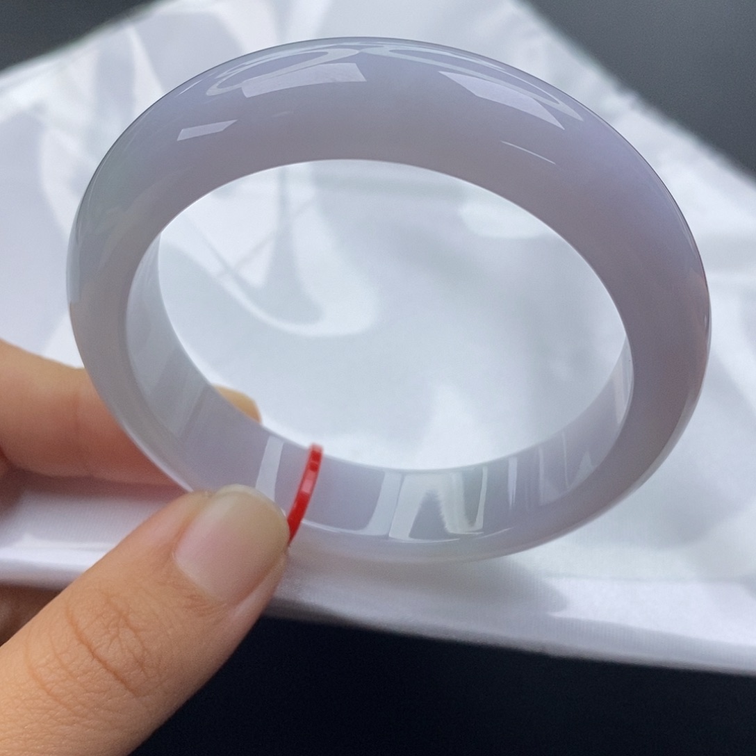 翡翠未镶嵌手镯54.5正圈