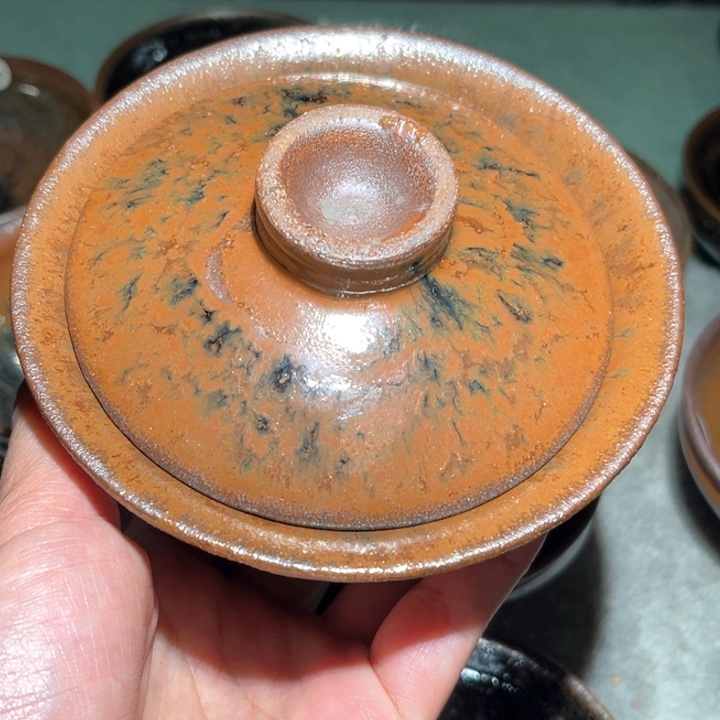 峰**转纯泥釉无添加盖碗