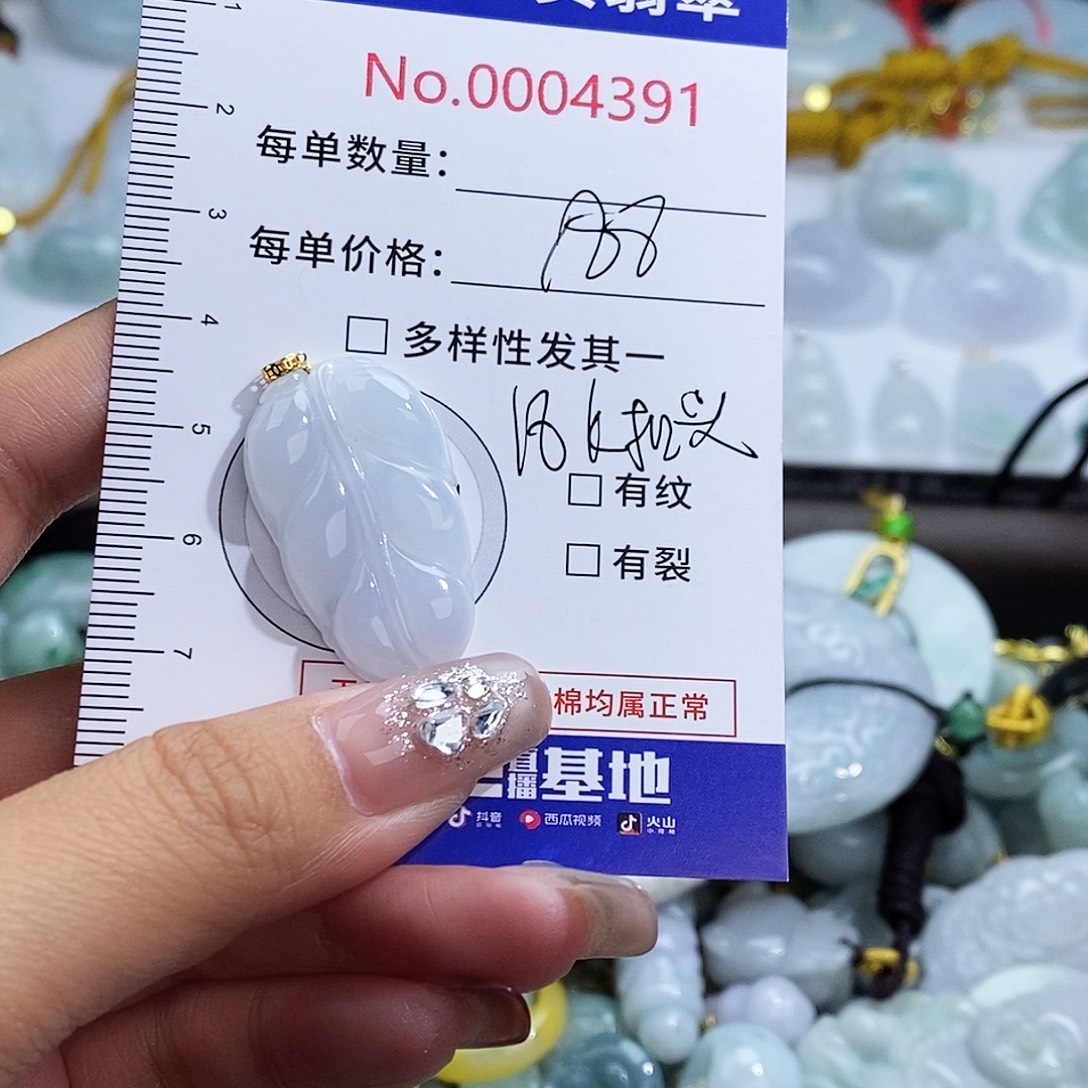 翡翠未镶嵌颈饰4391