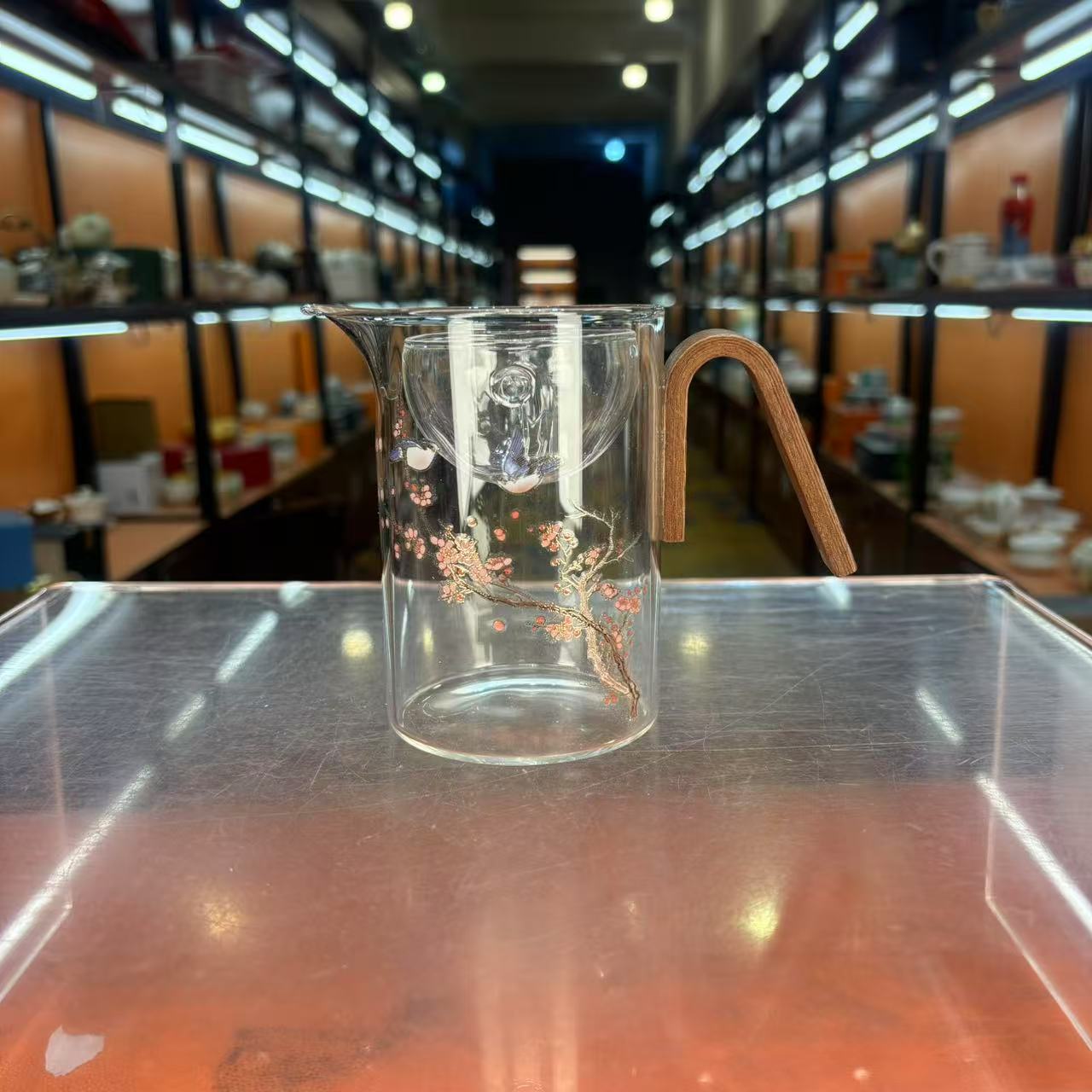 春意 玻璃喜上眉梢逍遥公道杯-5553-直播专享